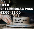 Eftermiddagpass Fre-Sön (4 dagar)
